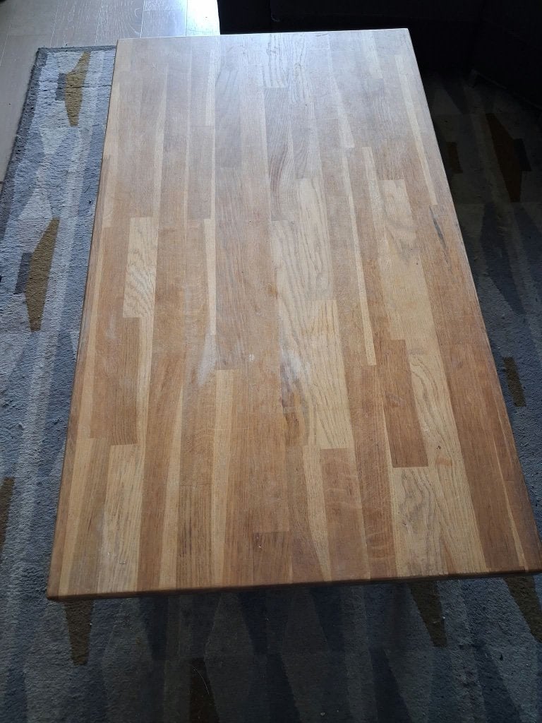 Table basse, Teck, 100 à 150 cm, Comme neuf, Enlèvement