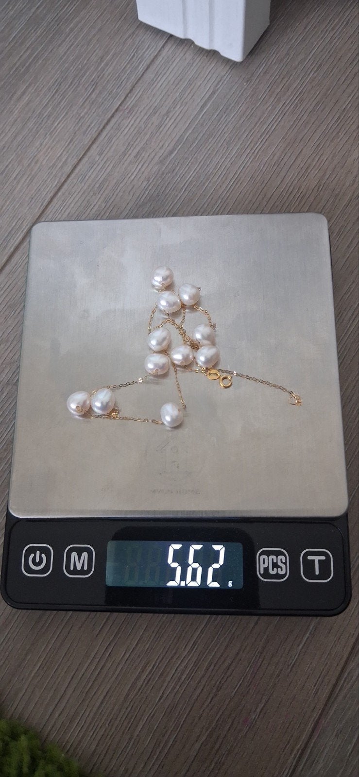 18 karaat 750 Ketting met Parels, Handtassen en Accessoires, Ophalen of Verzenden, Zo goed als nieuw, Goud, Goud