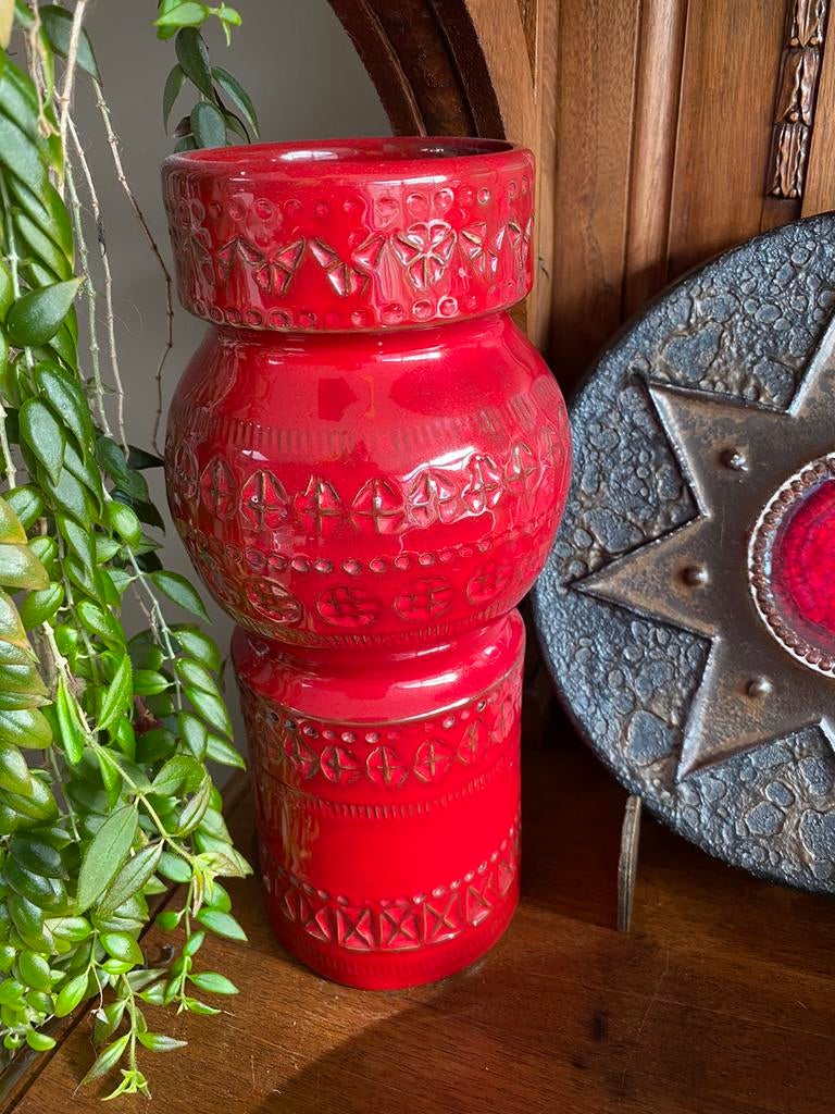Vintage Bitossi Rimini Rosso vaas, Antiek en Kunst, Ophalen