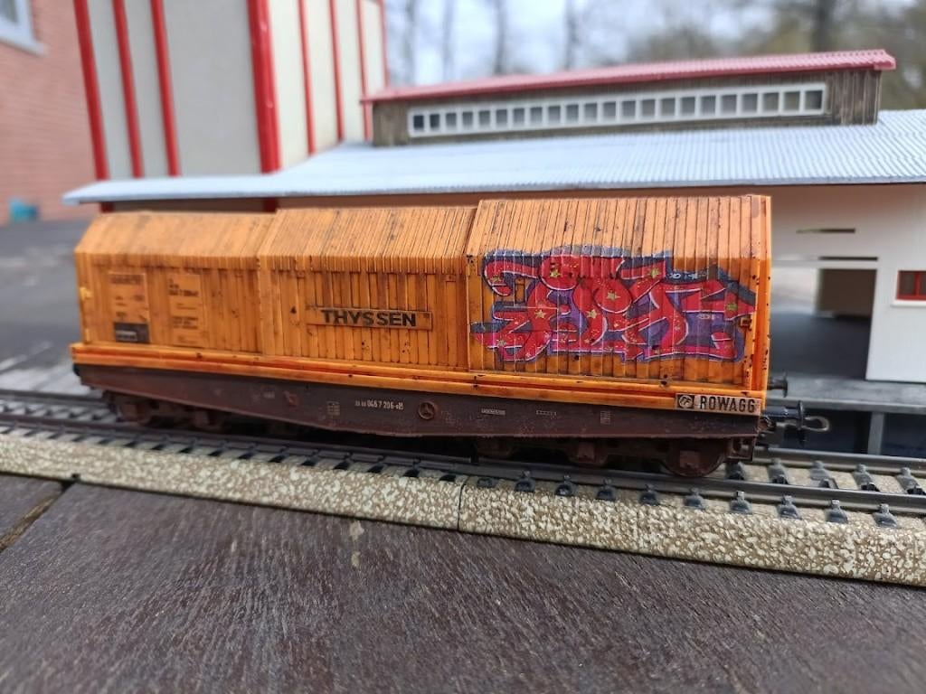 wagon Ho liliput tagué et patiné, Hobby en Vrije tijd, Modeltreinen | H0, Gebruikt, Gelijkstroom of Wisselstroom, Wagon, Ophalen of Verzenden
