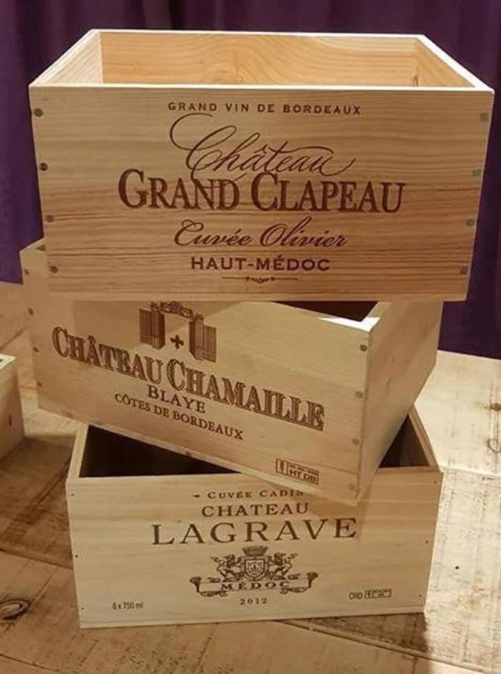 4 caisses à vin en bois, Enlèvement