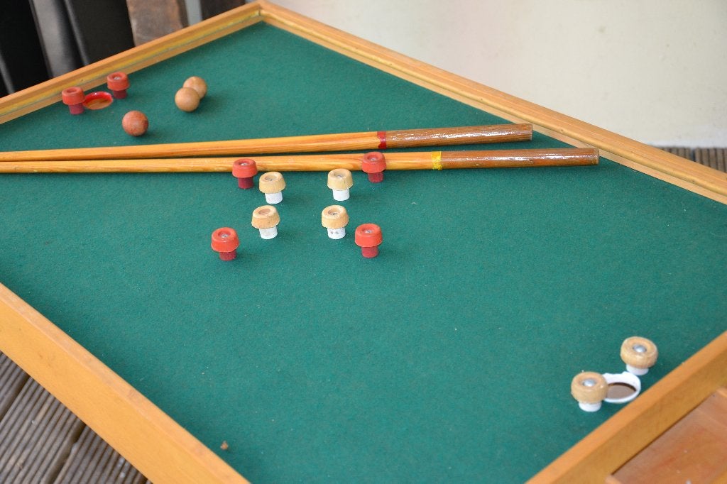 kleine vintage toppenbiljart, Ophalen