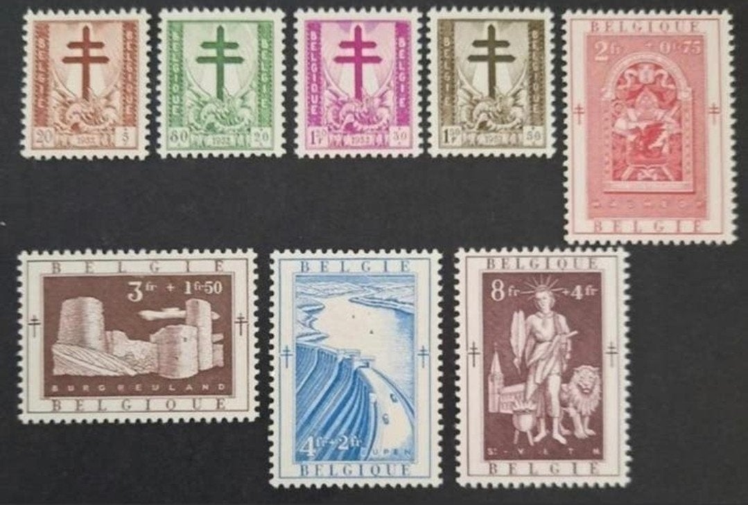 België: OBP 900/07 * Tuberculosebestrijding 1952., Postzegels en Munten, Spoor van plakker, Orginele gom, Ophalen of Verzenden