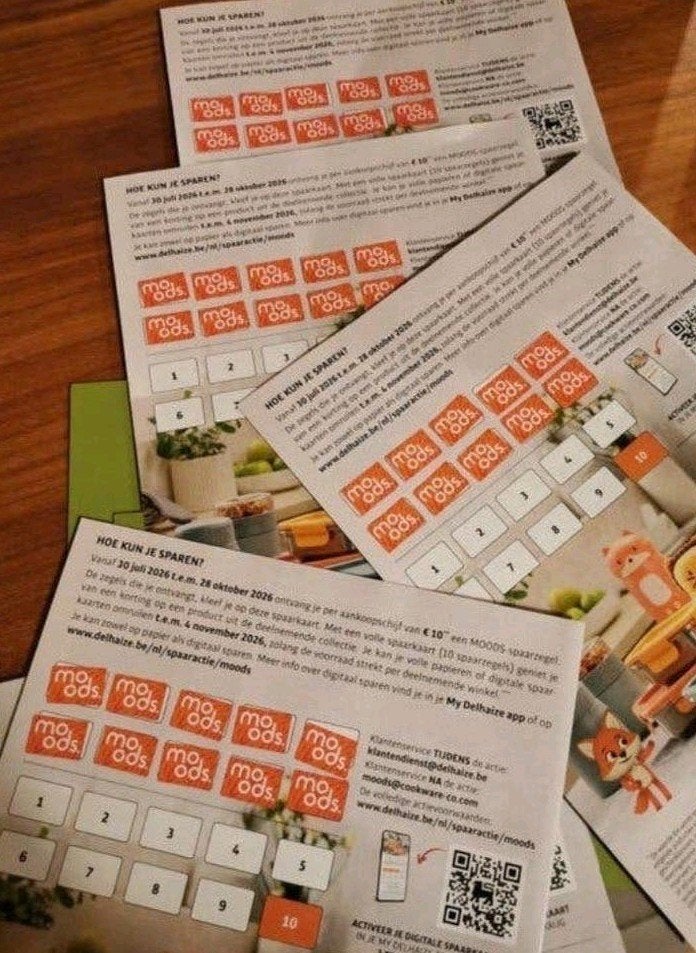 50 Moods zegeltjes Delhaize actie, prijs per 10 zegeltjes, Verzamelen, Ophalen of Verzenden