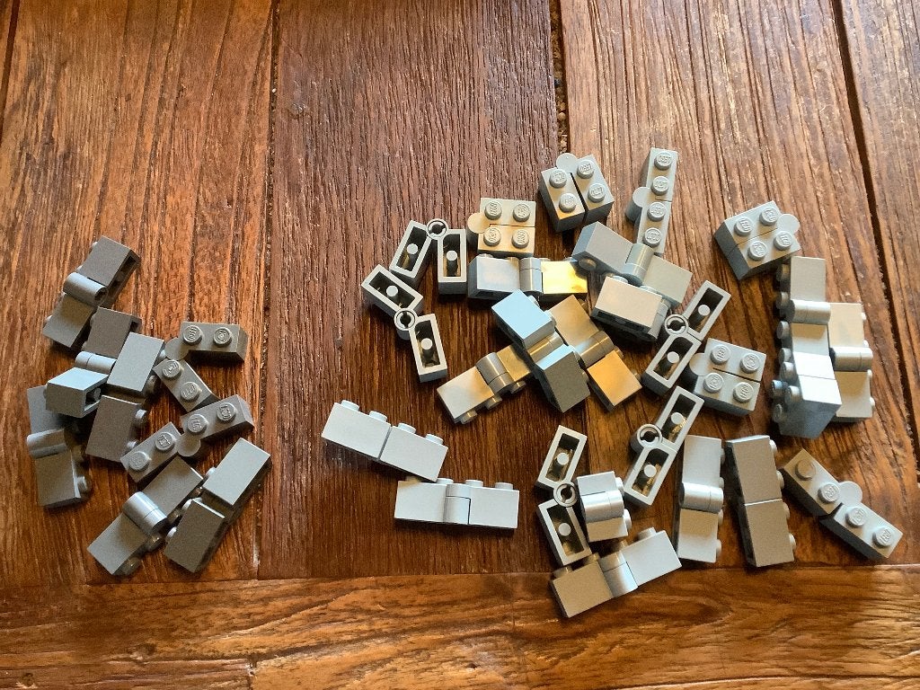 Lego swivel compleet Oude grijze tinten 34 st / 358-8, Gebruikt, Lego, Ophalen of Verzenden, Compleet