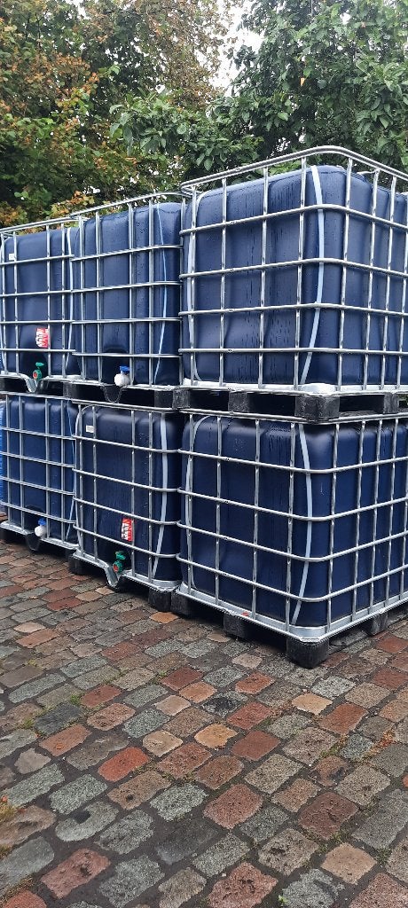 partijtje 3 stuks blauwe IBC 1050ltr, Tuin en Terras, Regentonnen, Ophalen, Kunststof, Met kraantje, 150 liter of meer