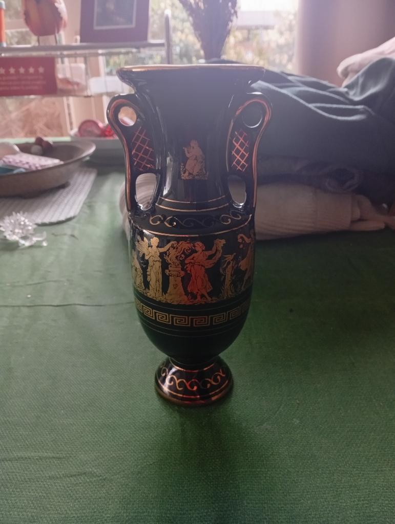 Griekse vaas met figuren uit Griekse mythologie, Antiek en Kunst, Ophalen