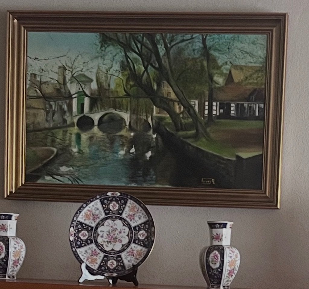 Schilderij, Antiquités & Art, Enlèvement, Classique, Paysage urbain / rural
