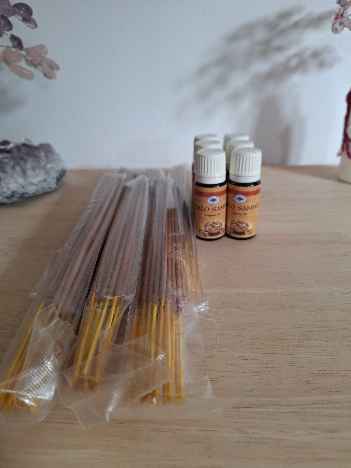 Bâtonnets d'encens Palo Santo et huile parfumée., Enlèvement, Neuf