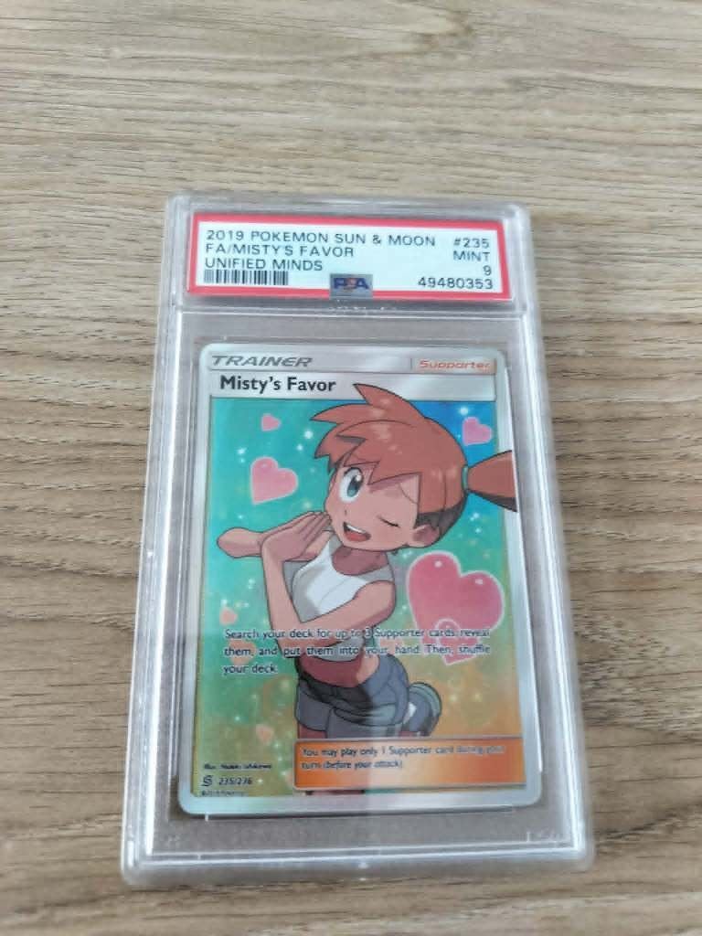 Pokémon Misty's Favor PSA 9 Engels, Ophalen, Nieuw, Losse kaart
