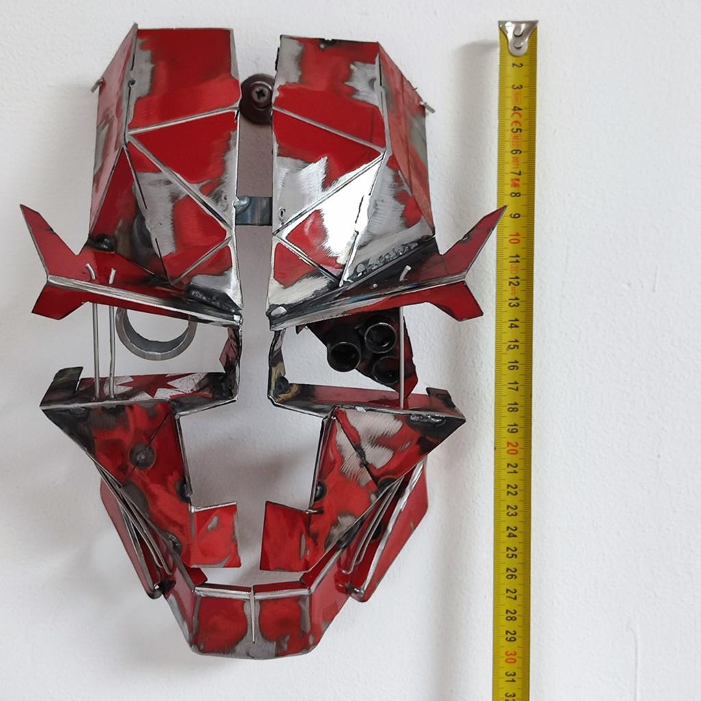 Handgemaakt metalen kunstmasker – uniek industrieel design, Antiek en Kunst, Kunst | Beelden en Houtsnijwerken, Ophalen of Verzenden