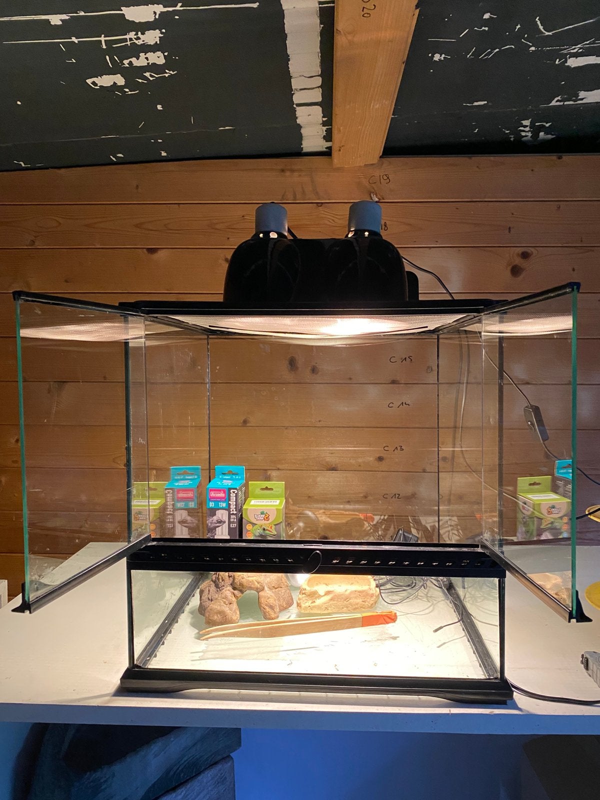 Exo terra met toebehoren, Dieren en Toebehoren, Ophalen, Gebruikt, Terrarium of Paludarium