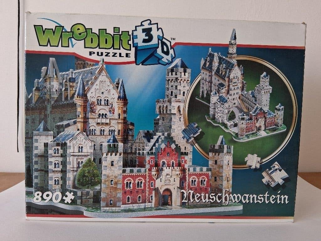 3-D puzzel Neuschwanstein, Enlèvement, 500 à 1500 pièces, Utilisé, Rubik's Cube ou Puzzle 3D