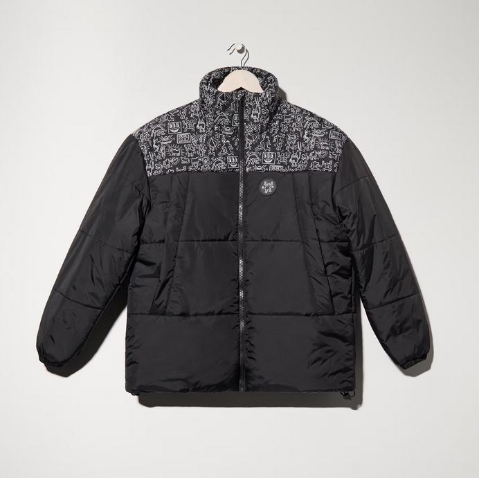 Keith Haring Sinsay winterjas maat XL zwart, Kleding | Heren, Zwart, Maat 56/58 (XL), Ophalen of Verzenden, Zo goed als nieuw