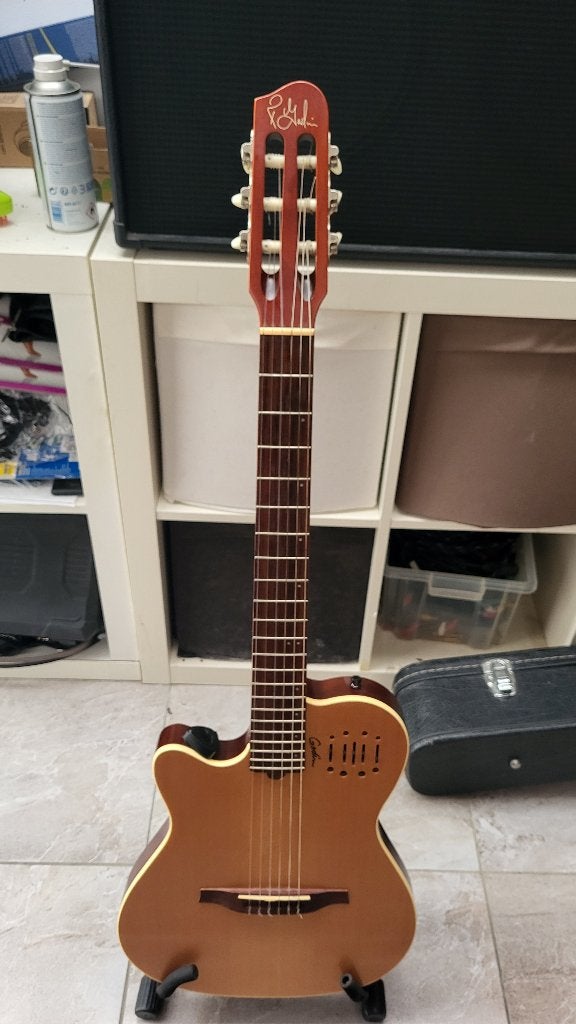 Godin multiac nylon gitaar nog steeds linkshandig, Muziek en Instrumenten, Ophalen, Zo goed als nieuw, Klassieke of Spaanse gitaar