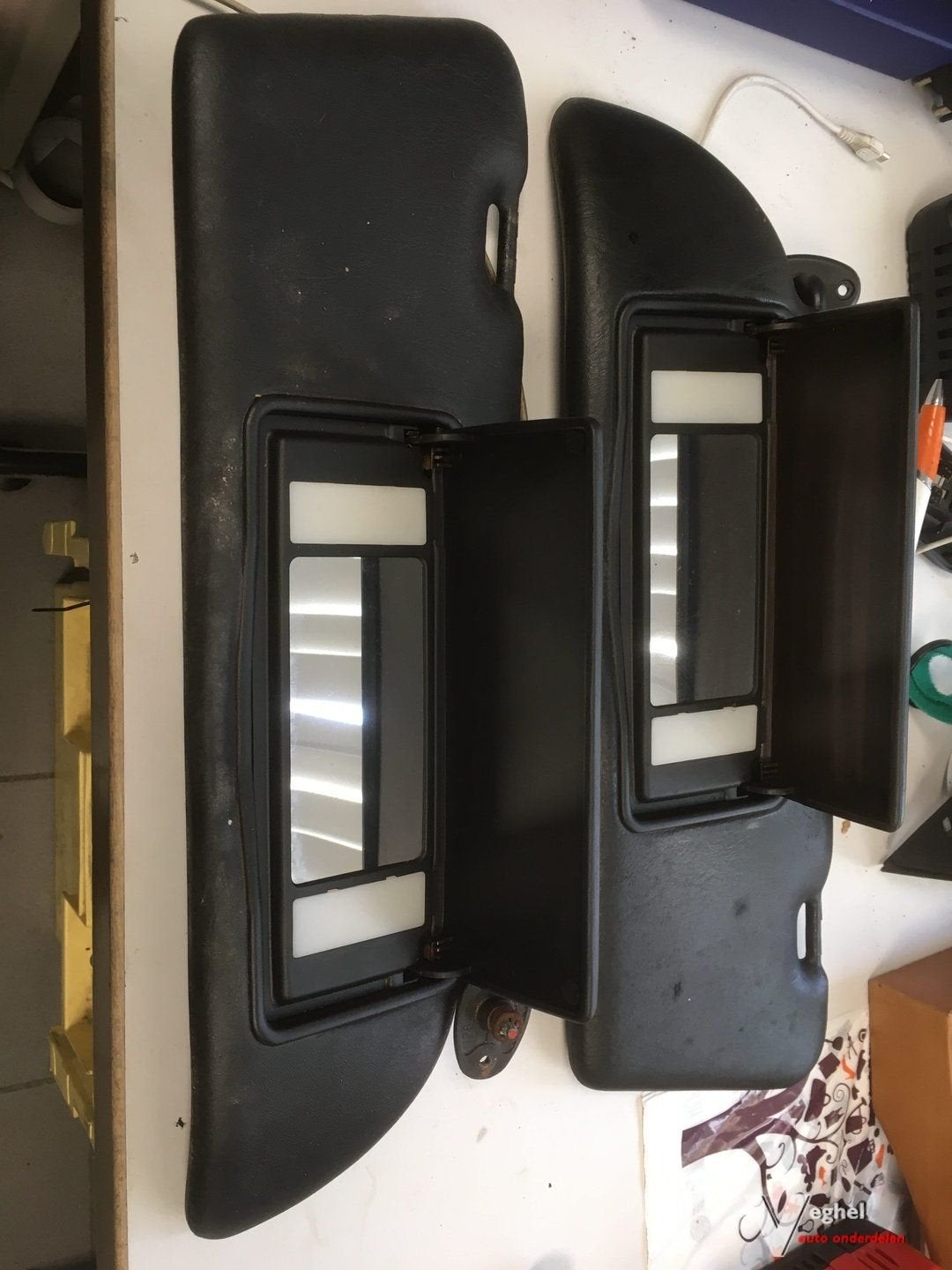 Mercedes w126 SEC zonnekleppen met verlichting, Autos : Pièces & Accessoires, -, Utilisé, -, -