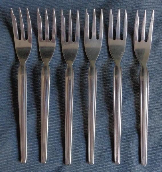SOLA ELITE DESIREE 6x taartvork 12,5cm gebaksvork, Verzenden, Zo goed als nieuw, Inox of Chroom, Bestekset