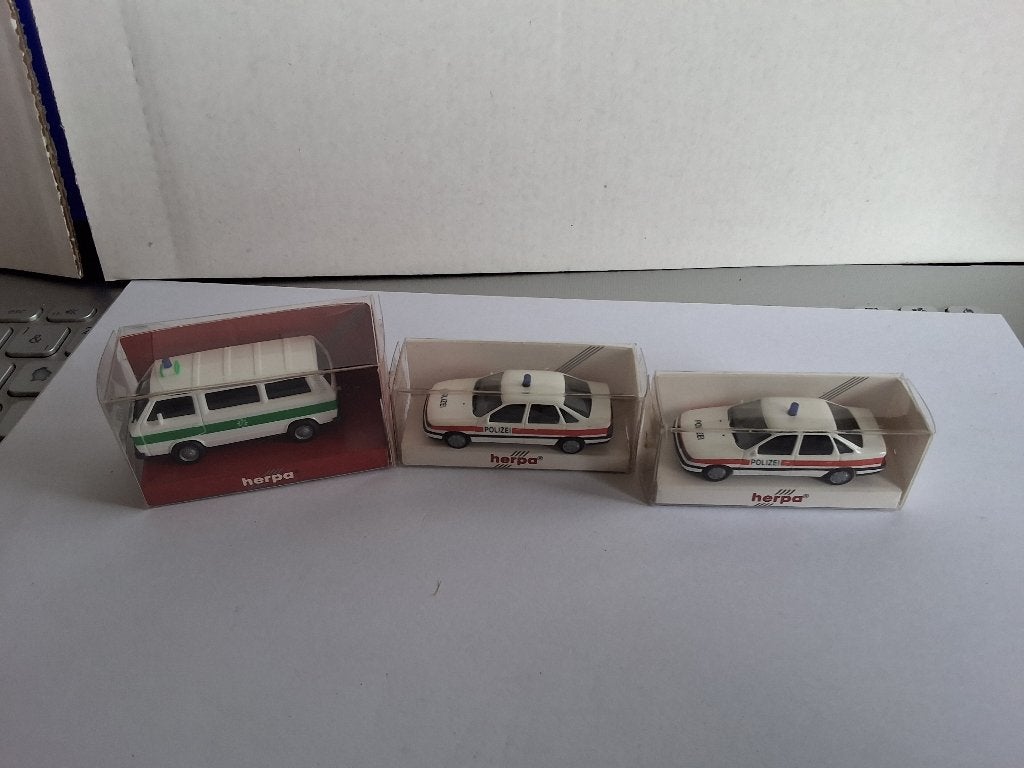 lot de voitures de police HO 1:87 herpa, Hobby & Loisirs créatifs, Enlèvement ou Envoi, Comme neuf, Voiture, Herpa
