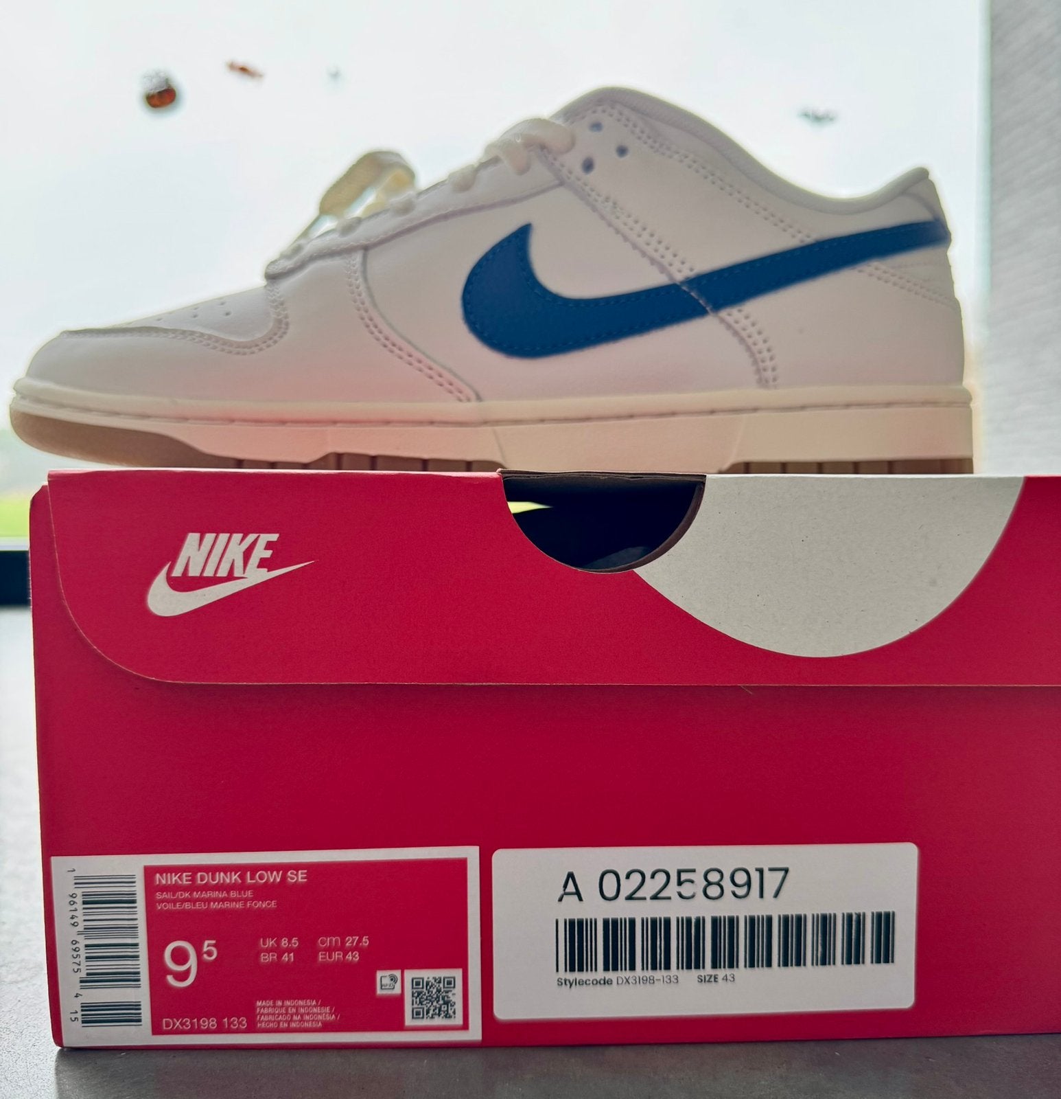 Nike dunk low sail origineel maat 43, Wit, Nieuw, Ophalen of Verzenden, Sneakers