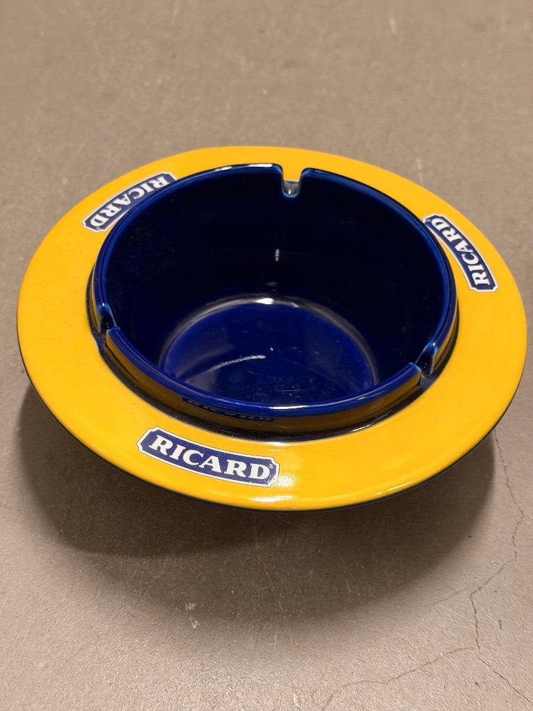 Ancien cendrier soucoupe RICARD en céramique Révol, Ophalen