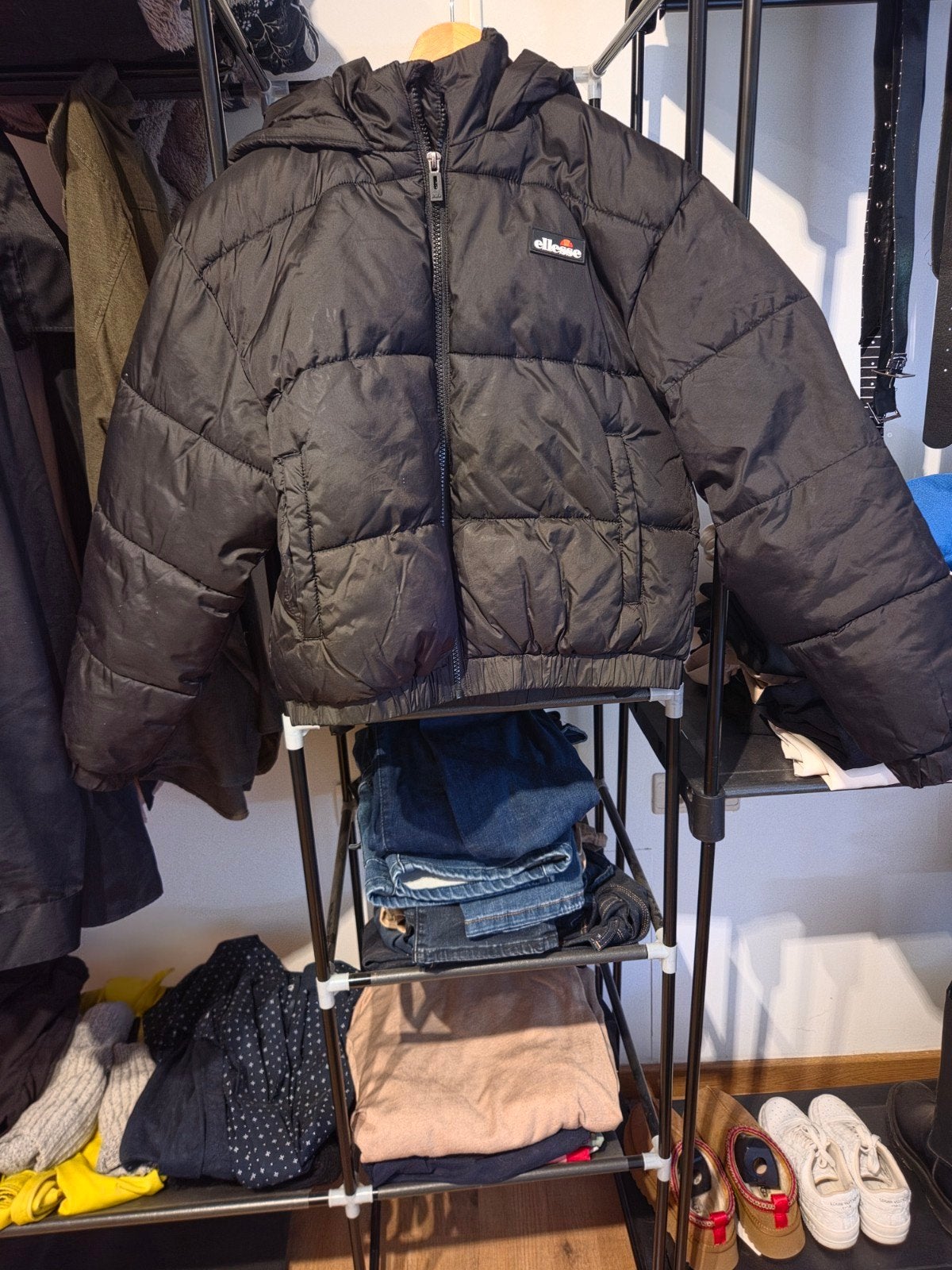 veste hiver ellesse noir fille 11a 12 ans, Comme neuf, Enlèvement, Ellesse, Fille