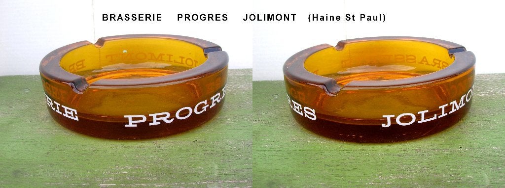 Le Progrès  Haine St Paul - Cendrier lourd en verre, Enlèvement ou Envoi, Comme neuf, Autres types