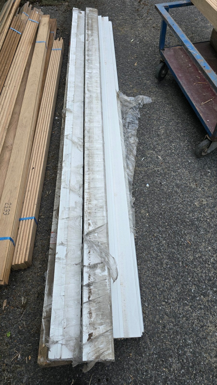 Schildersplinten 23 st 2,4 m lang 2 types, Doe-het-zelf en Bouw, Hout en Planken, Ophalen