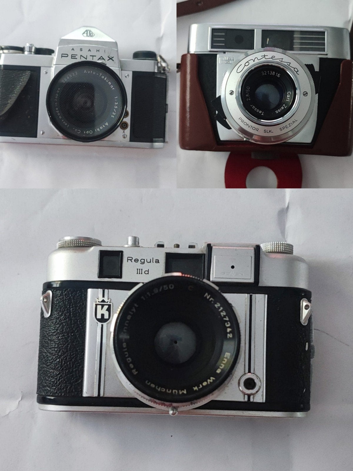 3 Appareils Photo Argentiques Vintage Allemands & Ja, Audio, Tv en Foto, Fotocamera's Analoog, Compact, Pentax, Ophalen of Verzenden