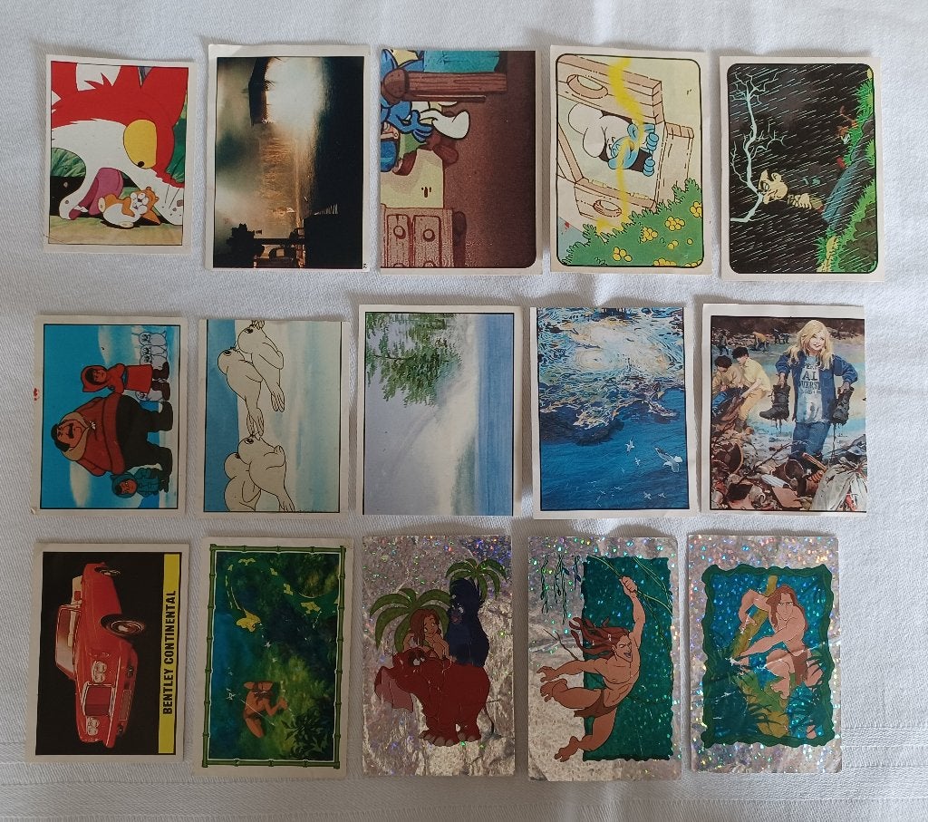 15 vieux autocollants Panini (1€ pour tous), Enlèvement ou Envoi, Comme neuf, Plusieurs autocollants