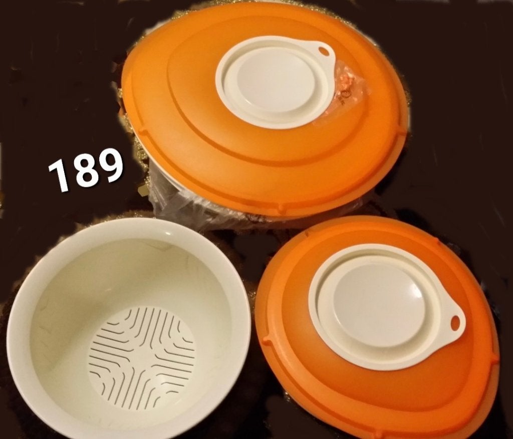 Tupperware Complete Deegkom / Beslagkom set (oranje/wit), Verzenden, Nieuw, Oranje, Bak of Kom