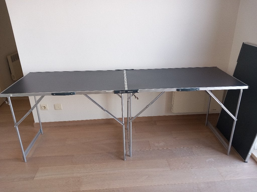 3 Plooitafeltjes met handvat Alum. 100x60x73,5 - Merk DURO, Huis en Inrichting, Ophalen, Eenvoudig, Metaal of Aluminium, Zo goed als nieuw