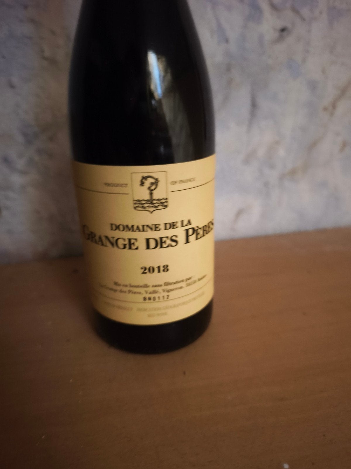 Grange des pères 2018, Collections, Vins, Enlèvement