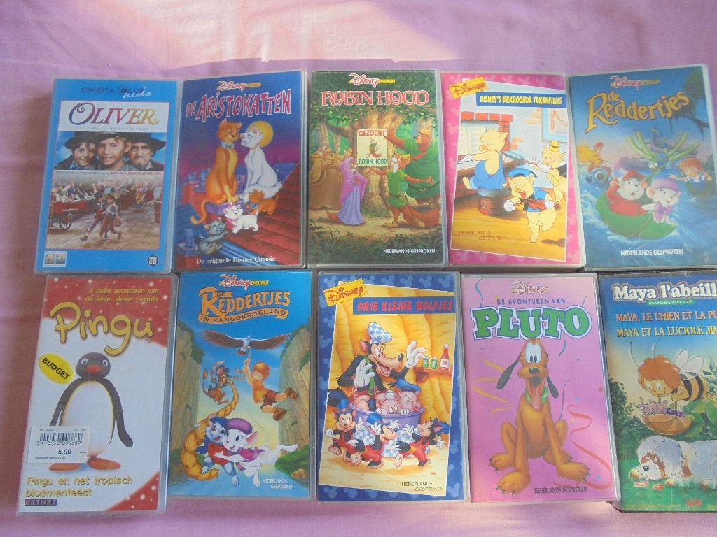 VHS video's van kinderfilms, Ophalen, Nederlands ondertiteld, Gebruikt, Alle leeftijden