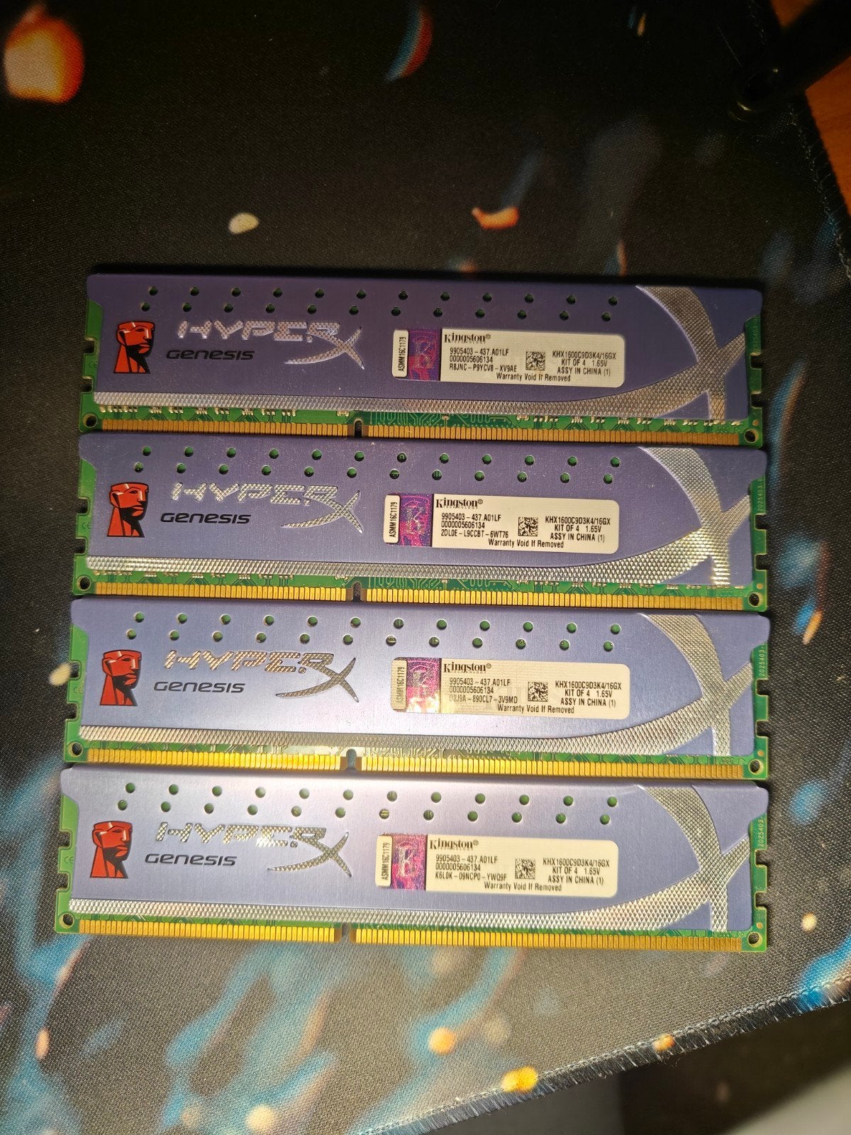 16GB DDR3 (4x4GB) Kingston HyperX, Computers en Software, Gebruikt, DDR3, Ophalen of Verzenden, Desktop