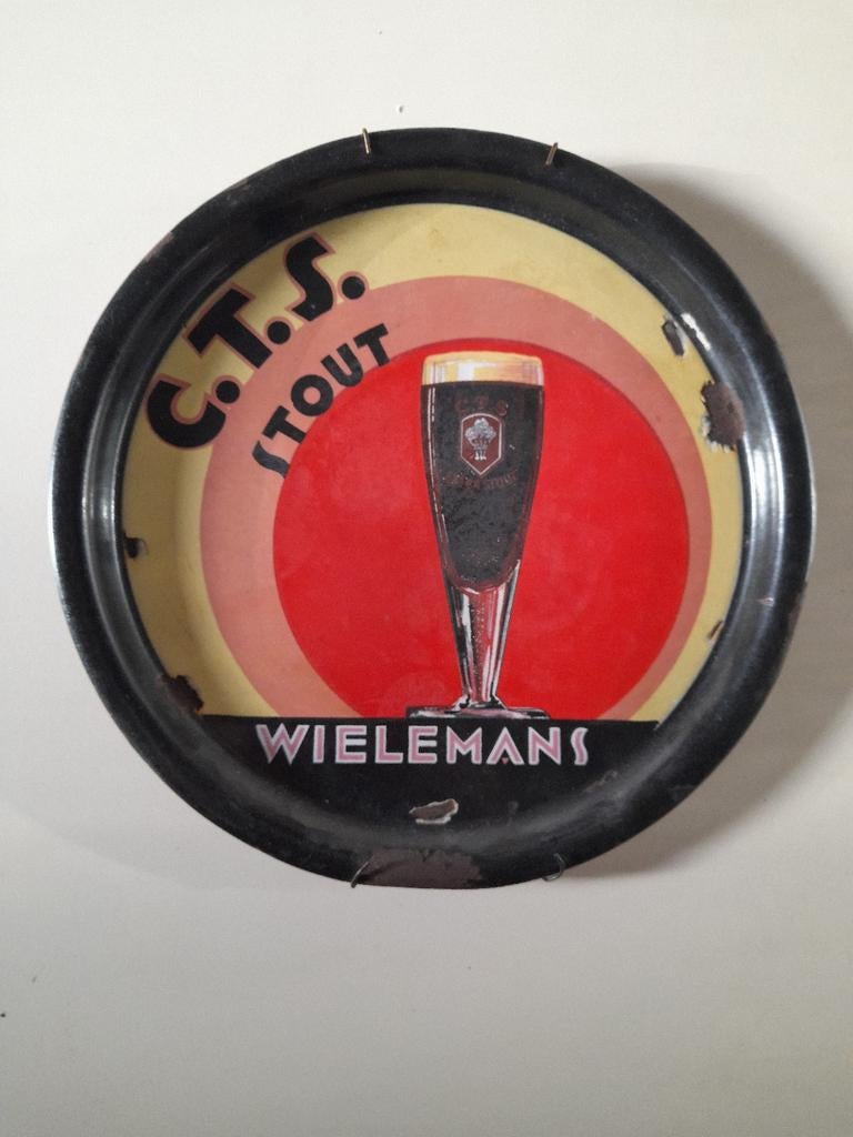 Emaille dienblad wielemans, Verzamelen, Biermerken, Ophalen of Verzenden