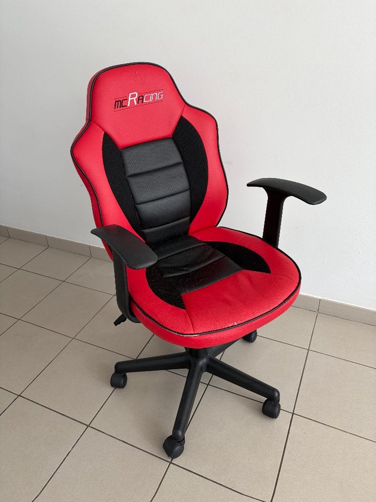 Chaise de bureau pour adolescents, Rouge, Chaise de bureau de gaming, Enlèvement, Utilisé