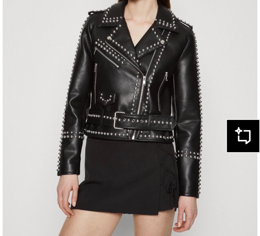 Only Stud Biker jas, Kleding | Dames, Only, Zwart, Nieuw, Ophalen of Verzenden