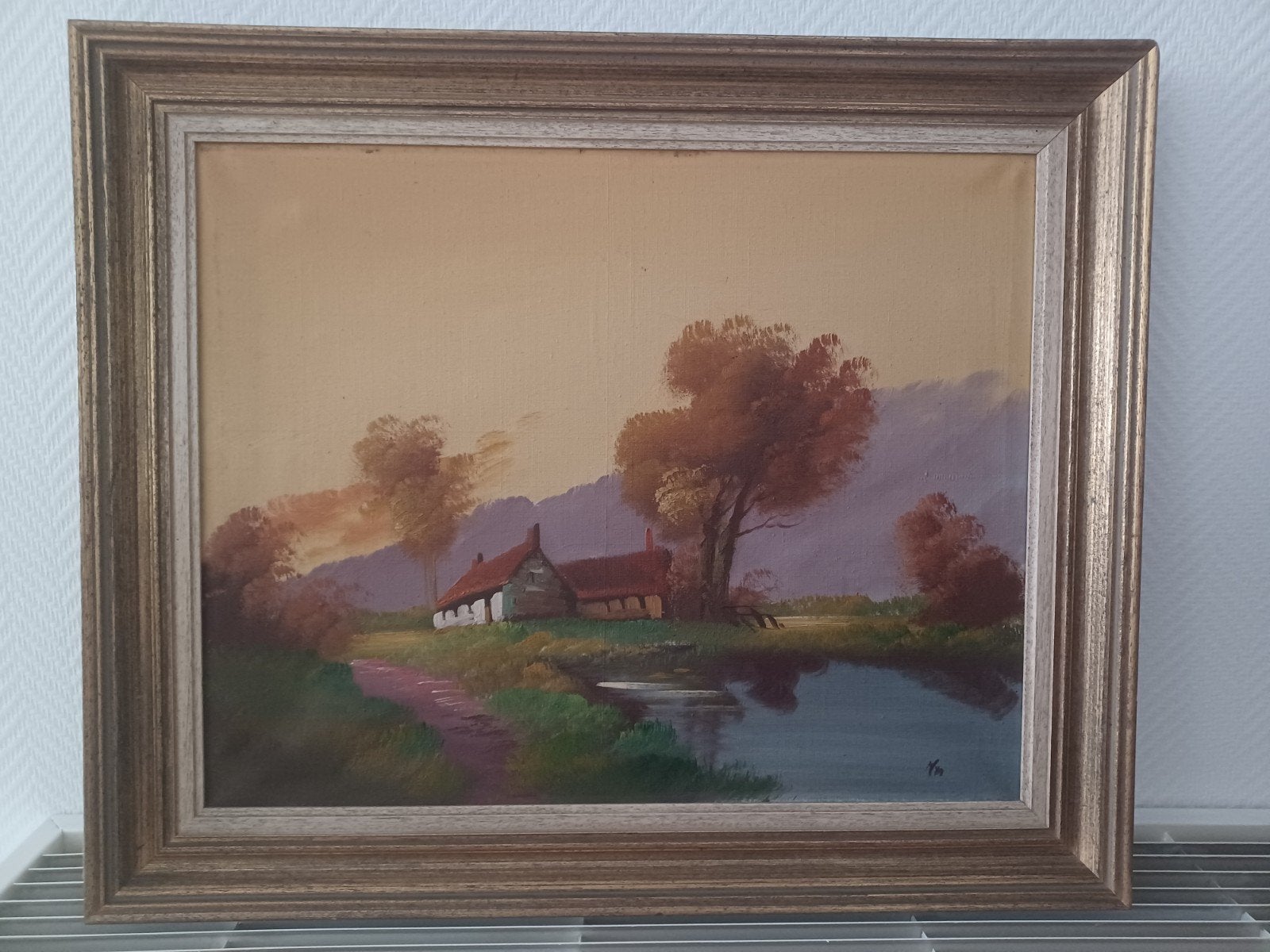 Klassiek/landelijk olieschilderij, Antiek en Kunst, Kunst | Schilderijen | Klassiek, Ophalen, Klassiek, Gesigneerd