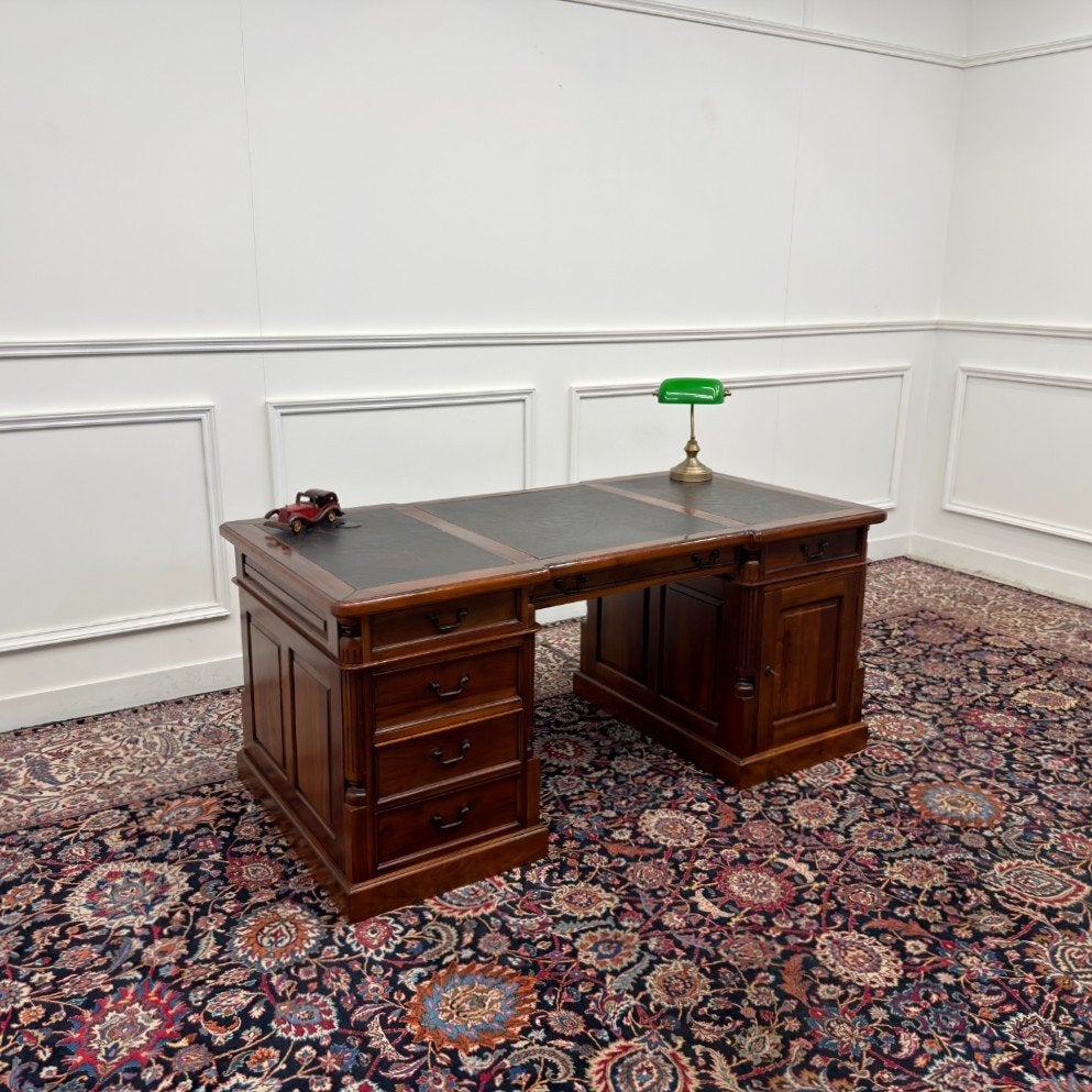 Klassiek Engels Chesterfield Bureau Partnerdesk, Ophalen of Verzenden