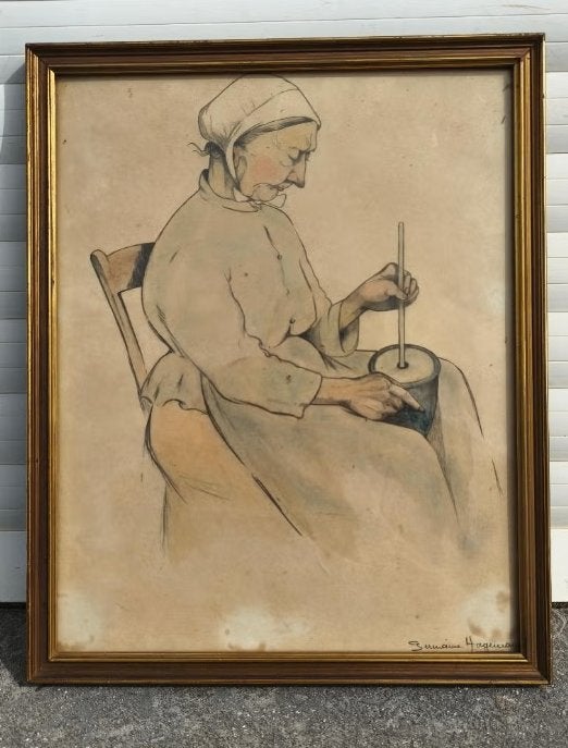Lithographie signe germaine hagemans, Antiek en Kunst, Kunst | Litho's en Zeefdrukken, Ophalen of Verzenden, Lithografie