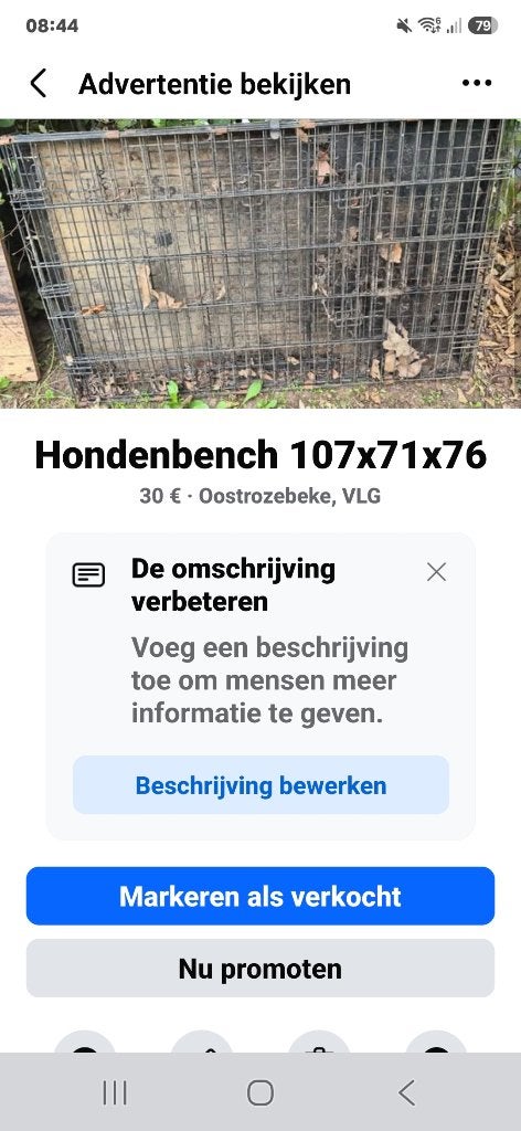 Hondenbench, Dieren en Toebehoren, Ophalen of Verzenden, Gebruikt