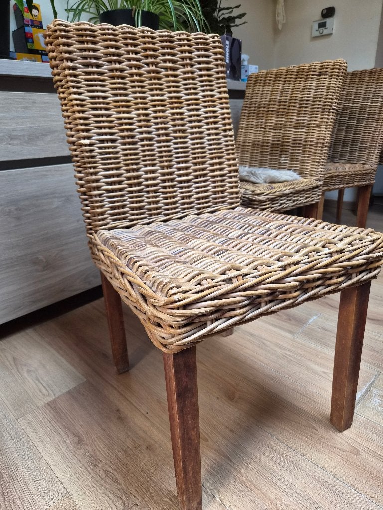 Stoelen, Huis en Inrichting, Stoelen, Ophalen, Gebruikt, Bruin, Riet of Rotan