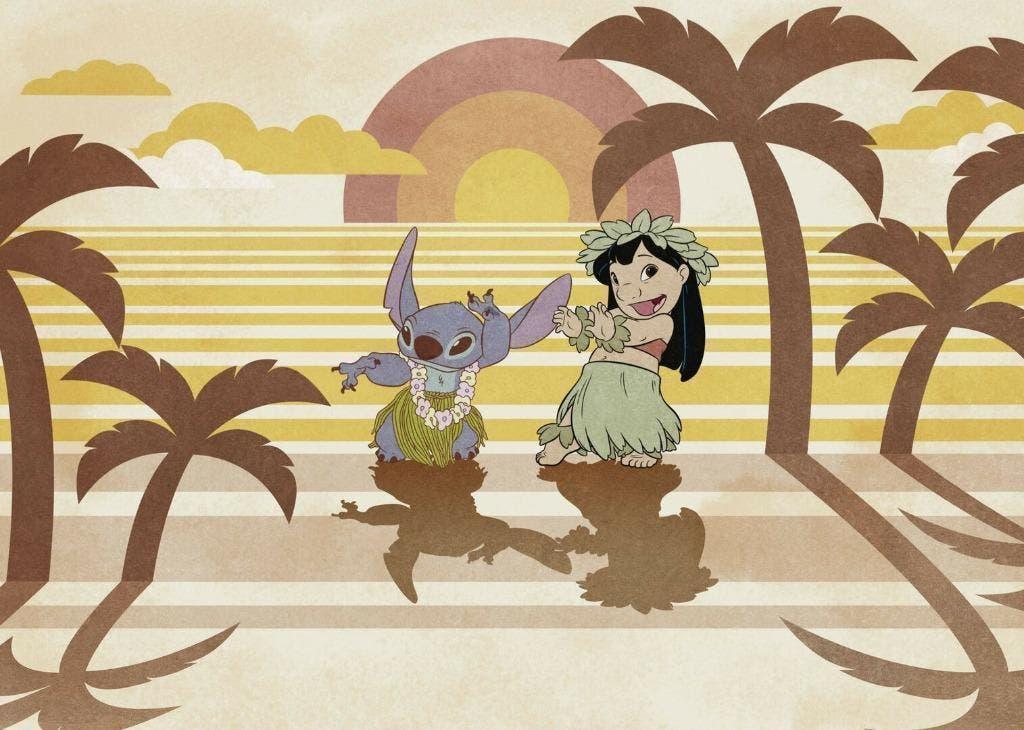 Lilo en Stitch Vlies Behang Hula Harmony - 350x250 cm, Enlèvement ou Envoi, Neuf, Décoration murale