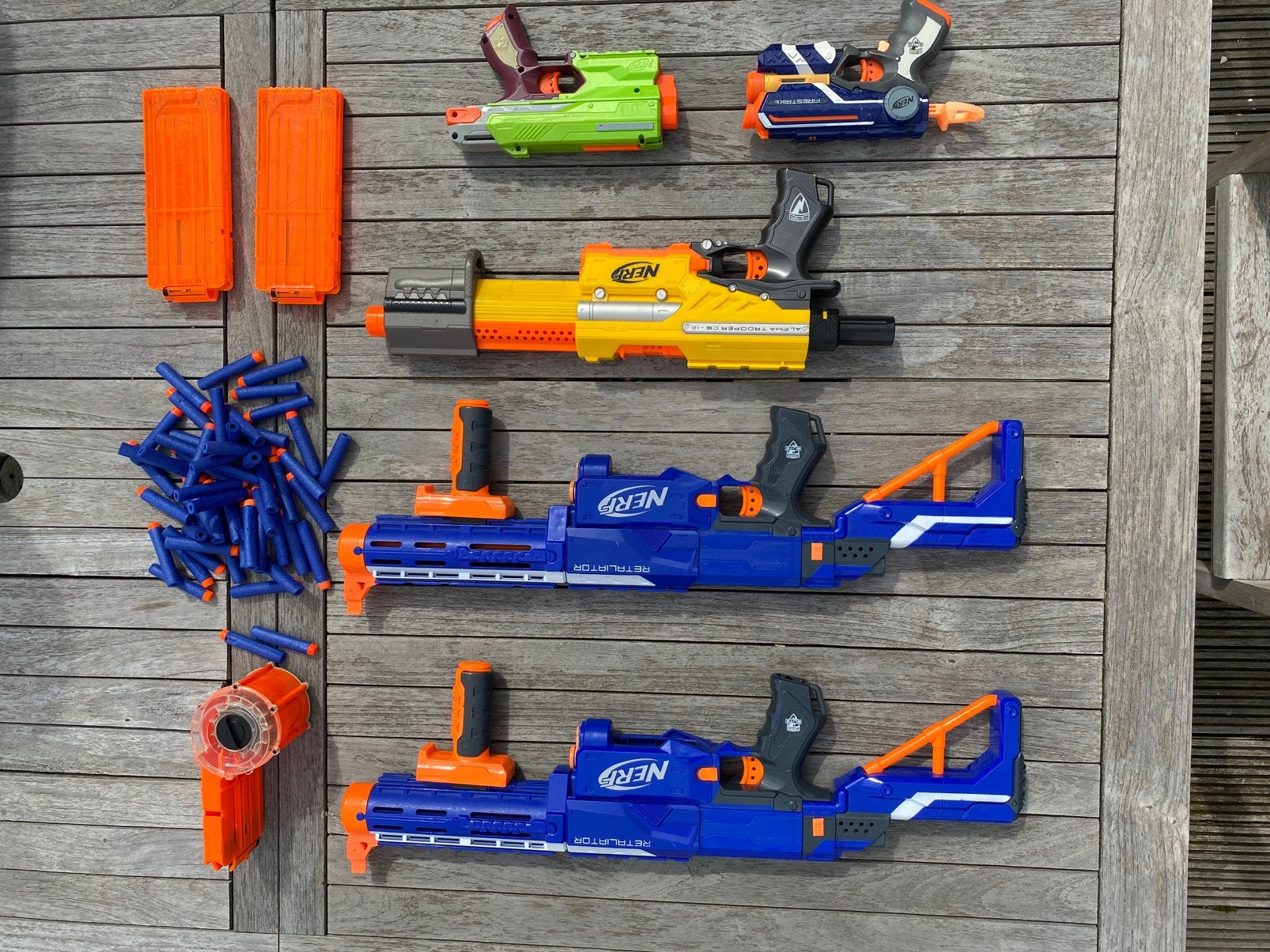 Nerf geweer, Ophalen, Gebruikt