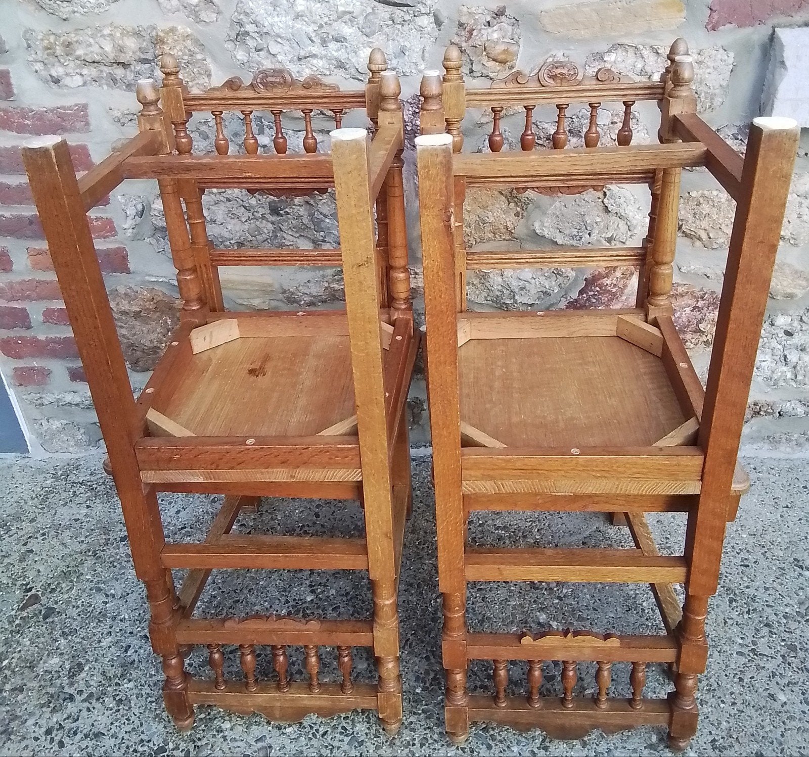 6 chaises en chêne, Antiquités & Art, Enlèvement
