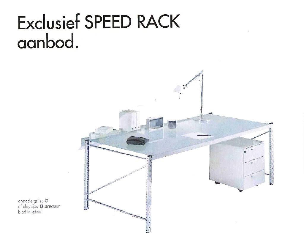 Speed rack bureau, Huis en Inrichting, Bureaus, Zo goed als nieuw, Ophalen