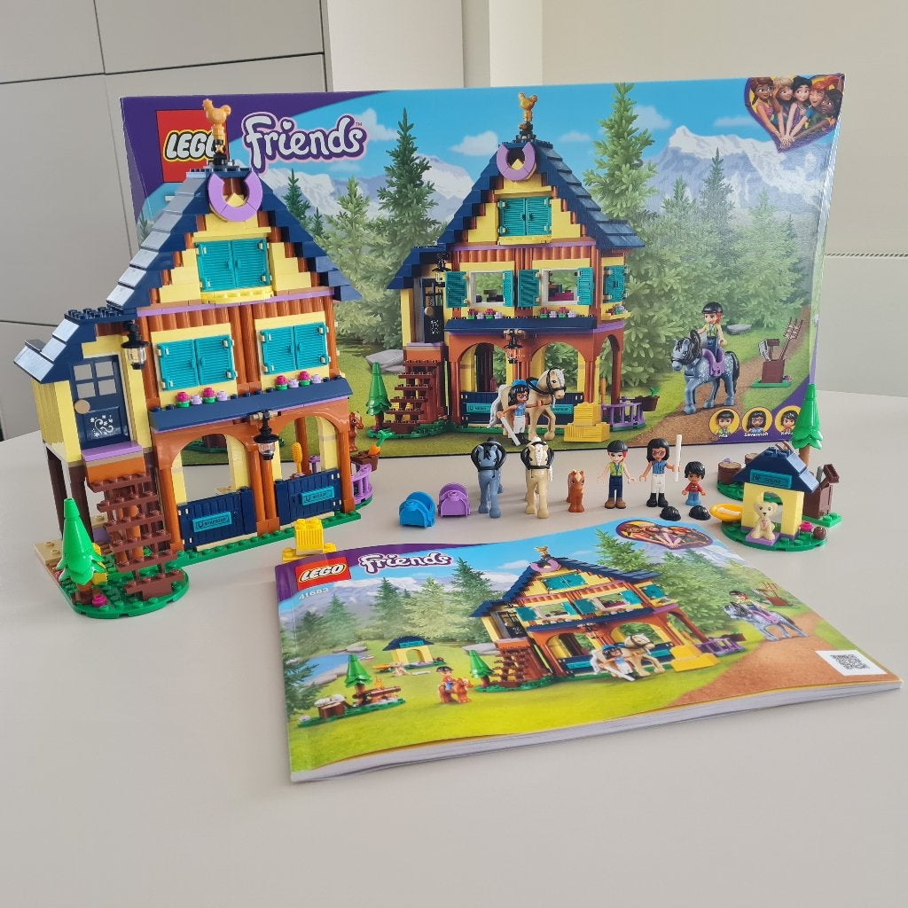 Lego Friends paardrijbasis in het bos (41683), Lego, Ensemble complet, Friends, Comme neuf
