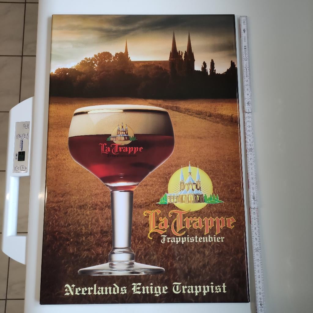 Plaque tôle bière Trappiste La Trappe, Enlèvement, La Trappe