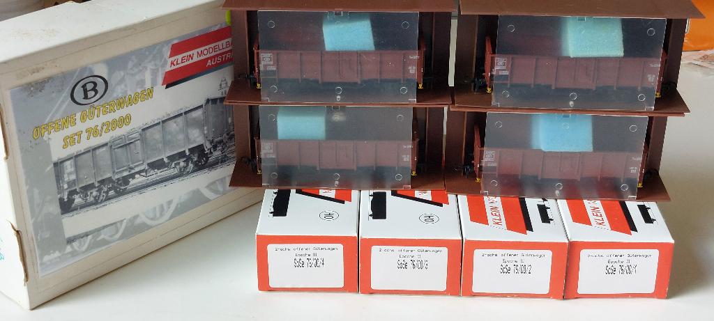 SNCB/NMBS KLEIBAHN COFFRET 4 WAGONS*HO*DC  SET 76/2000, Autres marques, Analogique, Wagon, Comme neuf