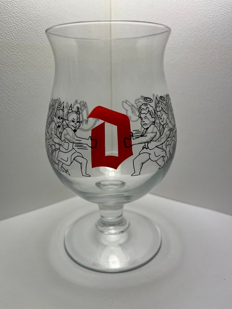Duvel glas engel en duivel, Verzamelen, Ophalen of Verzenden, Zo goed als nieuw, Duvel